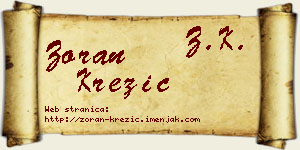 Zoran Krezić vizit kartica